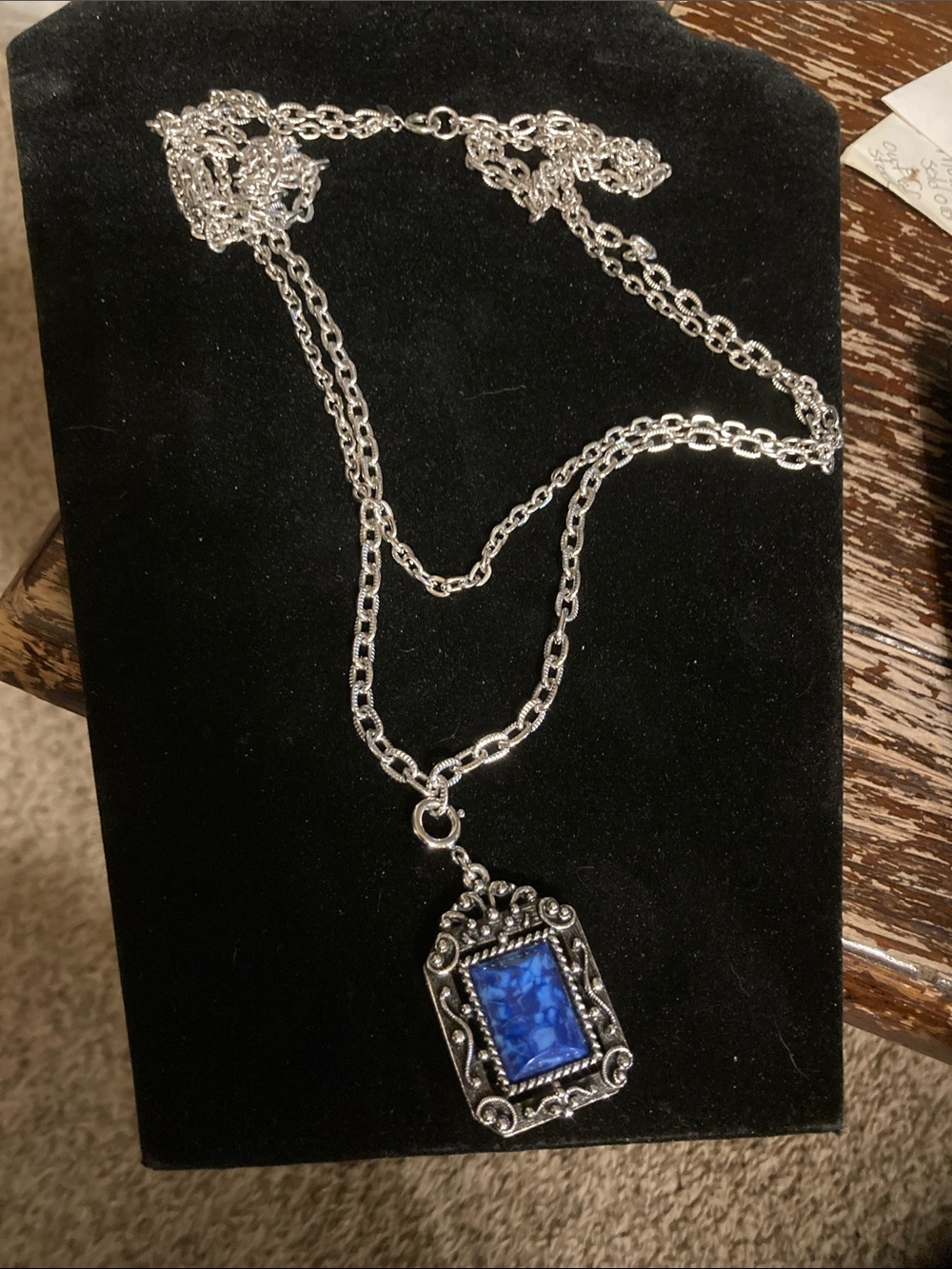 Vintage Sarah Coventry duel sided pendant and layered chain